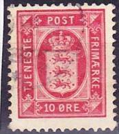2016-0206 Denmark Official Mail Michel 10a Wmk Crown Used O - Dienstzegels
