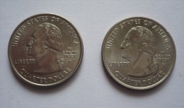 2 Pièces Quarter Dollar - UNITED STATES OF AMERICA - HAWAÏ  Et ARIZONA  2008 - Autres & Non Classés