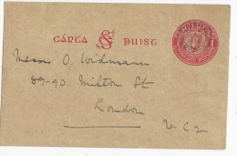 IRLANDE - 1926 - CARTE POSTALE ENTIER De BAILE ATHA CLIATH Pour LONDON - RARE Ref. MICHEL N° P2a - Enteros Postales