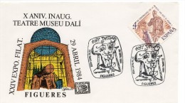 1984 - Espagne - FDC - Xe Anniversaire Inauguration Musée Dali à Figueres - TP Yvert N°2036 - FDC