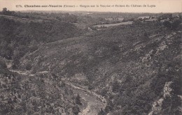 Cp , 23 , CHAMBON-sur-VOUEIZE , Gorges Sur La Voueize Et Ruines Du Château De Leyra - Chambon Sur Voueize