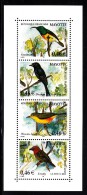 Mayotte MNH Scott #181 Souvenir Sheet Of 4 Birds: Souimanga, Drongo, Oiseau-lunette, Foudy - Nuevos