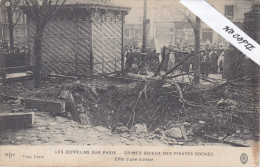 75 PARIS XX (20e),  Rue Haxo, Zeppelins, Effet D'une Bombe - Arrondissement: 20