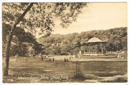 RB 1084 - 1912 Postcard - Grove Park & Bandstand - Weston-super-Mare Somerset - Good Postmark - Weston-Super-Mare