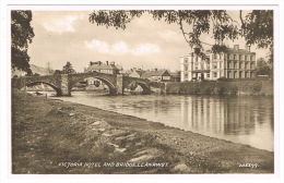 RB 1084 - Early Postcard - Victoria Hotel & Bridge Llanrwst - Radnorshire Wales - Radnorshire