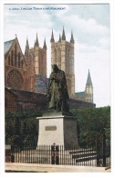 RB 1085 -  Early Postcard - Tennyson's Monument Lincoln - Lincolnshire - Poetry Theme - Lincoln