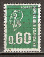 Timbre France Y&T N°1814 (12) Obl  Marianne De Béquet.  0 F.60 Vert. Cote 0,15 € - 1971-1976 Marianne Van Béquet