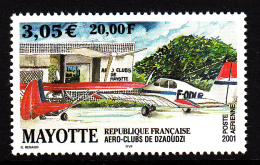 Mayotte MNH Scott #C5 20fr Dzaoudzi Aero Clubs - Neufs