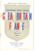 Programme Athletisme 1946 Great Britain C France (London White City Stadium) - Boeken