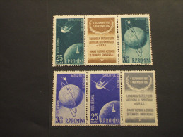 ROMANIA - P.A. 1957 SATELLITE 4 Valori - NUOVI(++) - Ongebruikt