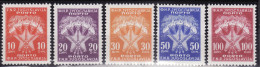 YUGOSLAVIA 1962. PORTO, MNH (**):VF Mi 108/12 - Postage Due