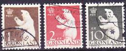 2016-0234 Greenland Lot Definitives Icebear 1963 Real Used O - Used Stamps