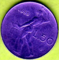 1957 Italia - 50 Lire (circolata) - 50 Lire