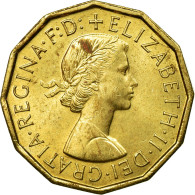 Monnaie, Grande-Bretagne, Elizabeth II, 3 Pence, 1967, SPL, Nickel-brass, KM:900 - F. 3 Pence