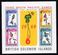 SOLOMON ISLANDS - 1969 SOUTH PACIFIC GAMES MS FINE MNH ** SG MS188 - Islas Salomón (...-1978)