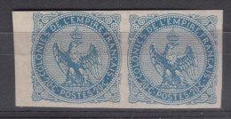 France Colonies General Issues 1859 Yvert#4 Pair, Mint Hinged - Eagle And Crown