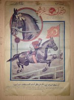 OTTOMAN & TURKISH MAGAZINE ILLUSTRATED COVER HORSE RACING 28 April 1928 - Zeitungen & Zeitschriften