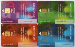 UK - BT - Chip - Set Of 4 Smartcards - £2, 5, 10 & 20 - Used - BT Allgemeine