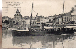 17........CHARENTE MARITIME.........LA ROCHELLE....DEPART DU VAPEUR POUR L'ILE D'OLERON... - La Rochelle