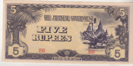 Burma 5 Rupees (1942-1944) , Pick 15b - Autres - Asie