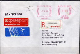 NIEDERLANDE 1990 - Reko- Freistempel Ridderkerk - Maschinenstempel (EMA)