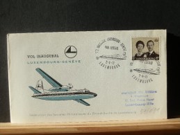 57/691   DOC.  LUX.  1° VOL   1971  LUX./GENEVE - Storia Postale