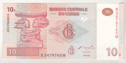 Congo , Democratic Republic , 10 Francs 2003 Unc - República Democrática Del Congo & Zaire