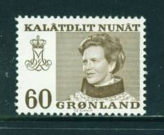 GREENLAND - 1973 Queen Margrethe 60a Mounted Mint - Unused Stamps