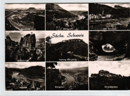 Bad Schandau - Mehrbildkarte - Sächsische Schweiz - DDR - Bad Schandau