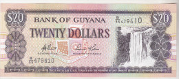 Guyana 20 Dollars (1989) Unc , Pick 27 - Guyana