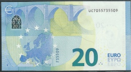 € 20  FRANCE  UC U003 A4  DRAGHI  UNC - 20 Euro