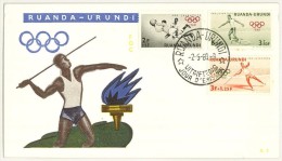 RUANDA-URUNDì  - FDC - ANNO 1960 - OLIMPIADI - SPORT - UITGIFTEADAG - 2 FDC - 5 VALORI - PRO JUVENTUTE - OLYMPICS - - Altri & Non Classificati