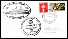 ANTARCTIC, GERMANY, FS"POLARSTERN" 18.4.1987, ,2 Cachets ANT V !! Look Scan !! 4.3 - Expéditions Antarctiques