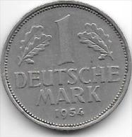 * 1 Mark  1954 D   Km 110    Vf    Catalog Val 8,00$ - 1 Marco