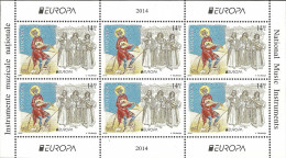 Europa, Musical Instruments / Romania 2014 / Set 2 MS With 6 Series - Neufs