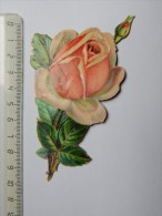 DECOUPIS ANCIEN BOUQUET DE FLEURS ROSE - Flores