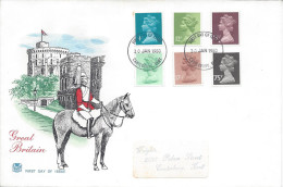 Canterbury Kent 30 01 1980 FDC 6 Timbres Courant Reine Elisabeth - Non Classificati