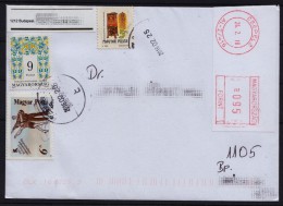 Franking Error!!! RRR - Figure Skating / Mailbox Postbox / Franco Label - Francotyp COVER LETTER - 2016 Hungary Csepel - Automatenmarken [ATM]