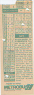 Ticket Bus Metrobus Dade County, Florida, Floride, Etats Unis, United States, TRÈS BON ÉTAT - Welt