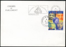 France - Versailles   Congrés Du Parlement 18-1-1999  - Y&T 3209 Déclaration Des Droits De L'Homme - Manual Postmarks