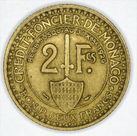 Monaco 2 Francs 1924 GOOD  GRADE # 2 - 1922-1949 Luigi II