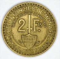 Monaco 2 Francs 1924 GOOD  GRADE # 2 - 1922-1949 Louis II