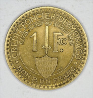 Monaco 1 Franc 1924 # 1 - 1922-1949 Luigi II