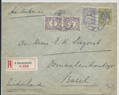 NEDERLAND - 1911 - ENVELOPPE RECOMMANDEE De 'S GRAVENHAGE Pour BASEL (SUISSE) - Marcofilia