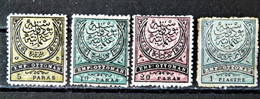 TURQUIE - 1880/1884 N° 50/53 (50/51 * - 52/53 (*)) - Nuevos