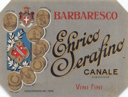 04937 "BARBARESCO - ENRICO SERAFINO - CANALE - (CN)" ETICHETTA ORIGINALE - Vino Tinto