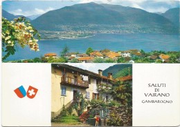 O1983 Saluti Da Vairano Gambarogno - Ticino Tessin - Panorama Vedute Multipla / Viaggiata 1984 - Gambarogno