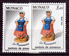 Monaco 1847  Variété Fond, Légendes  Gris Clair Et Gris Noir Santon Neuf ** TB  MNH - Plaatfouten En Curiosa