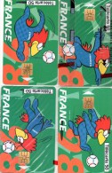 4 Telecartes Coupe Du Monde 1998 En France - Sport