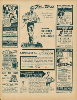 Ancienne Publicité (1955) : Skis ALUFLEX, Culturisme ROBERT DURANTON, Chemises FAR-WEST-BOUSSAC, Televisions T.S.F... - Advertising